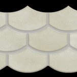 Nanocorten white lappato mosaico flake